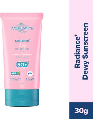 Aqualogica Sunscreen - SPF 50 PA+++ Radiance+ Dewy Sunscreen with Watermelon & Niacinamide| Lightweight & Non-Sticky