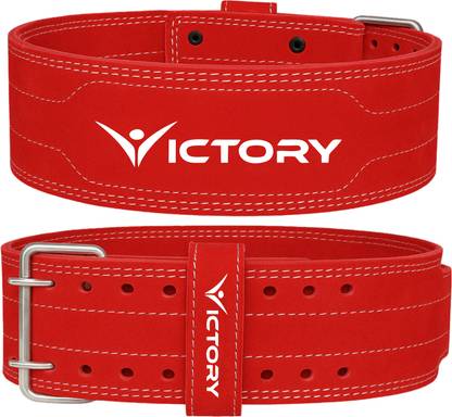 VICTORY Genuine Leather Weight Lifting Belt 4" inch Durable Comfortable Lower Weight Lifting Belt
