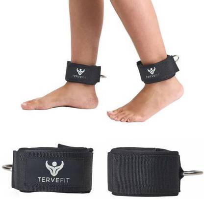 Tervefit Ankle Straps for Gym with D-ring for Cable Machine Ankle Support