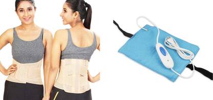 JSB Sciatica Pain Relief Products Combo : LS Belt with Heating Pad Back / Lumbar Support