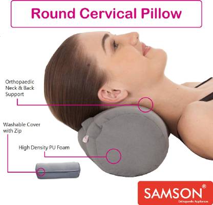 SAMSON Orthopaedic Cervical Round Pillow(Erognomical Design, Hi-Density Foam)Neck Support Neck Support