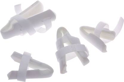 IRIS New Finger Splint Two Sided Curved Foam Protector Brace Support With Strap Splints