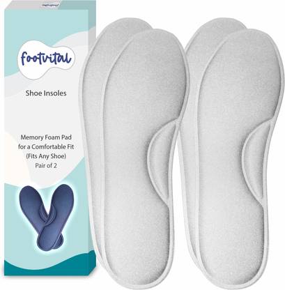 Foot Vital Memory Foam Shoe Insoles Comfortable Insoles Supports Heel & Arch (Pack of 2) Insole