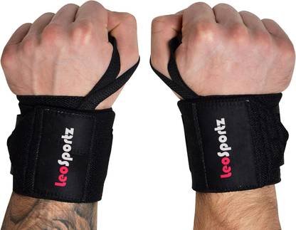 Leosportz (1pair) Wrist Strap Weight Lifting Crossfit Powerlifting Bodybuilding Breathable Wrist Support