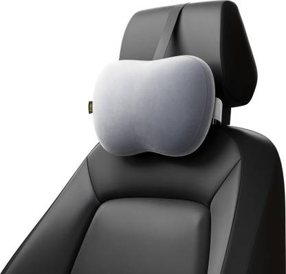Frido Mini Car Neck Memory Foam Pillow, Relieves Neck & Shoulder Strain, Velvet Cover Neck Support