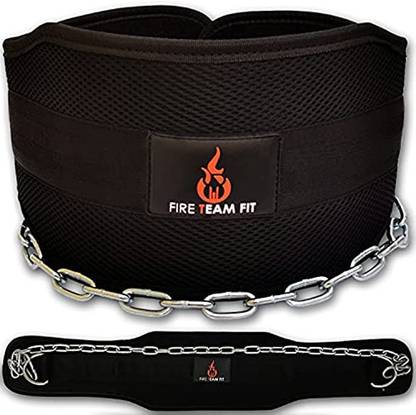 Fire Team Fit Weight Belt With Chain Dip Belt For Weighted Pull Ups And Dips Black Small Back / Lumbar Support