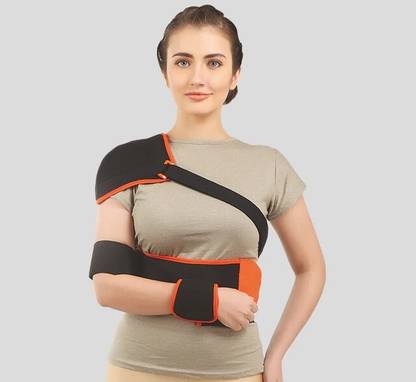 FLAMINGO Elastic Shoulder Immobilizer-Chest Strap, Foam Padding, Adjustable Compression Shoulder Support