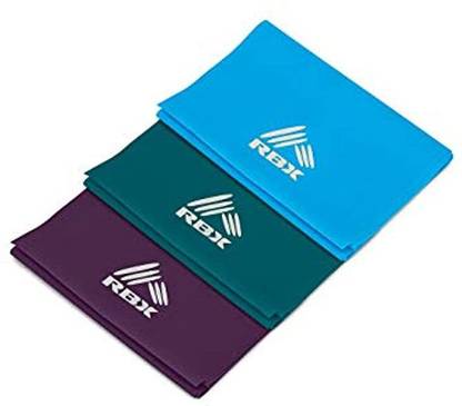 RBX Flat Resistance Bands For Strength Training And Physical Therapy Set Of 3 Resistance Tube