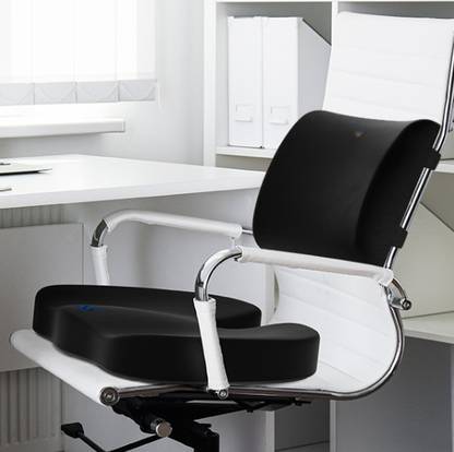 CURASIA Seat Cushion and Lumbar Support Pillow for Office Chair, Memory Foam Back / Lumbar Support