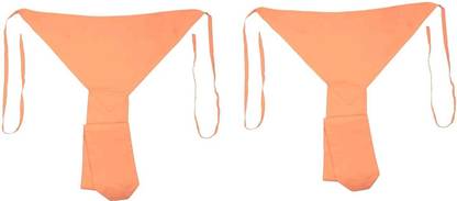 DSA SALES Premium Men's Cotton Langot (Pack of 2) Supporter (ORANGE) Supporter Supporter