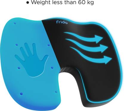 Frido Ultimate Coccyx Seat Cushion with Cooling Effect Memory Foam & Orthopedic Design Back / Lumbar Support