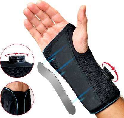 AGEasy Adjustable Dial Easy-Twist Wrist Brace for Pain Reduction Right Hand Support