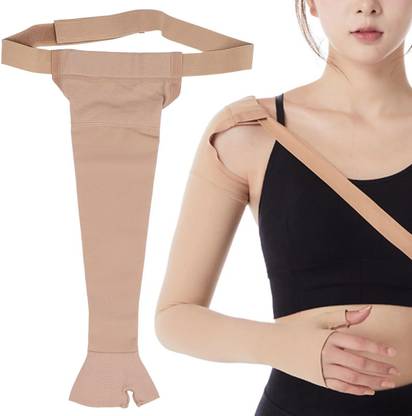 Aktive Support Right hand Medical Compression Arm Sleeves with Shoulder Strap for Lymphedema. Shoulder Support