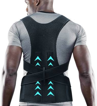 PLETHEON belt for men and women for back pain with metal back Posture Corrector