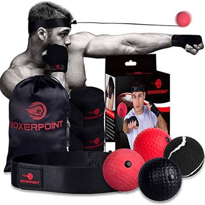 Boxerpoint Boxing Reflex Ball For Adults And Kids React Reflex Balls On String Back / Lumbar Support