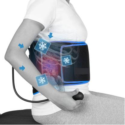 ACCO Compression Ice Wrap for Achilles Tendon Pain Back / Lumbar Support