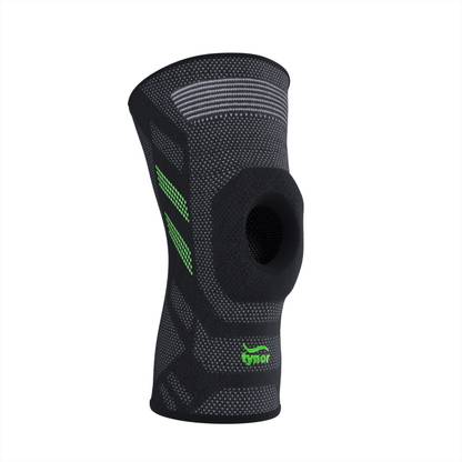 TYNOR Knee Cap Air Open Patella, Black & Green, Small, 1 Unit Knee Support