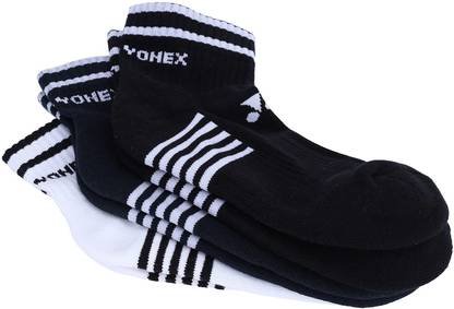 YONEX Socks Combo of 3 Pair (White Navy Black) Foot Support