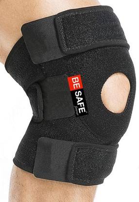 BE SAFE Forever Knee Cap Support Band Open Patella Knee Brace, Single, XL, Black Knee Support