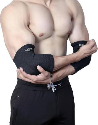 EASEFIT Pair Of Elbow Support 4 Way Stretchable Bi-Layered Elbow Compression Support Elbow Support