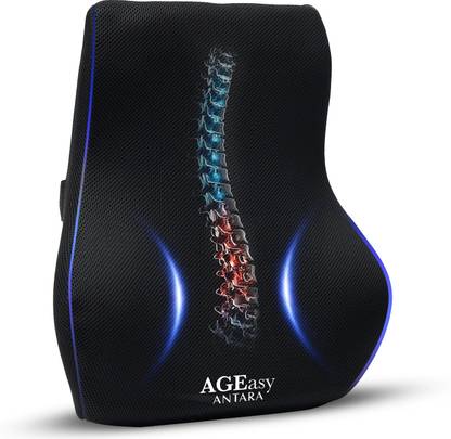 AGEasy Orthopedic Back Rest Cushion for Chair &Car Seat, Memory Foam & Premium Air Mesh Back / Lumbar Support