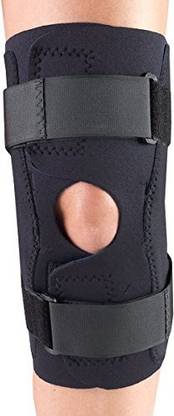 OTC Knee Stabilizer Wrap Hinged Bars Neoprene Black Small Knee Support