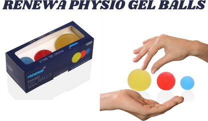 Renewa Gel Exercise Ball Set of 3 (SOFT HARD MEDIUM) for Muscles Strengthening Finger Support