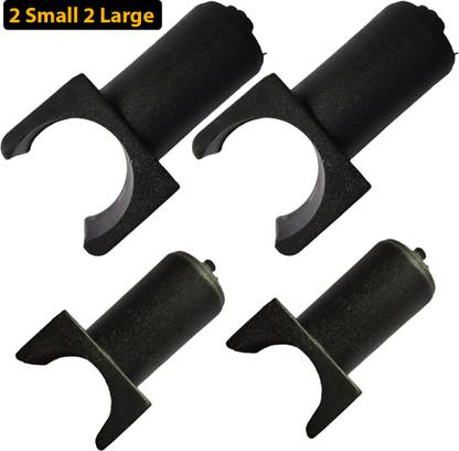 eOnekart Black Nylon Seat Rail Glide Fixed Arm Wheelchair 1/2" and 3/4" (1 Large 1 Small) Arm Support