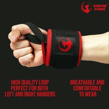 GRIFFIN GEARS Weightlifting Straps Wrist Supporter wraps For Push up Grip Power-30 Inch Roll Wrist Support