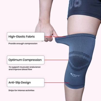 Attivo Unisex Breathable Knee Cap (Pair) for Knee Joint Pain, Gym, Running, Exercise Knee Support