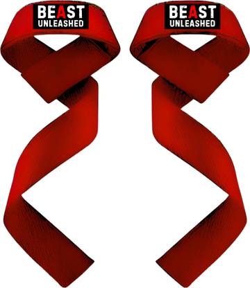 Muscleape Fiery Red Super Strong Lifting Straps Wrist Support
