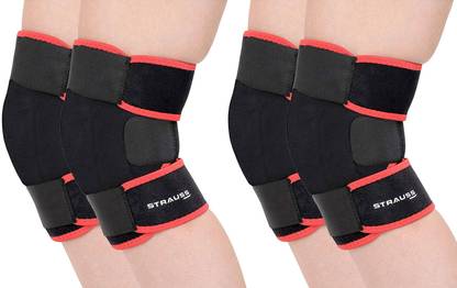 Strauss Adjustable Knee Support | Knee Cap | Knee Brace | Knee Band (2 Pair) Knee Support