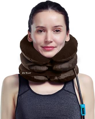 Dr Trust USA 3 Layered Cervical Collar Traction Kit Belt for Spondylitis & Pain Relief Neck Support