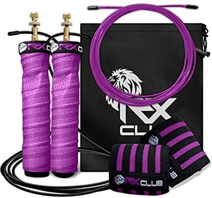 Rxclub Adjustable Speed Jump Rope Speed Rope Set With 1 Lightweight Cable 1 Speed Skipping Rope