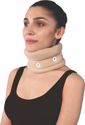 VISSCO Cervical Collar With Chin Support | Support & Stability to Neck - Medium(Beige) Neck Support
