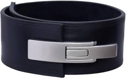 ALMINAAL Leather Lever Belt for Gym Adjustable for Weight Lifting Belts 10mm Back / Lumbar Support