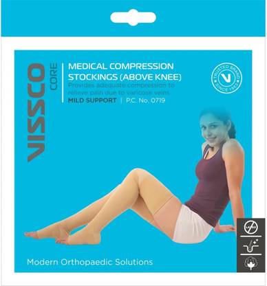 VISSCO CORE MEDICAL COMPRESSION STOCKINGS P.C.NO.0719 ABOVE KNEE Knee Support