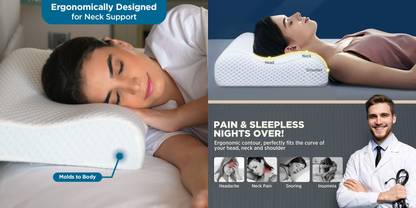 ANUSHKA ENTERPRISE Memory-Foam-Pillow-Orthopedic-Pillow-for-Neck-Pain-Cervical-Contour-Memory-Foam Neck Support