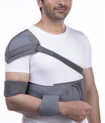 TYNOR Elastic Shoulder Immobiliser, Grey, Small, 1 Unit Shoulder Support