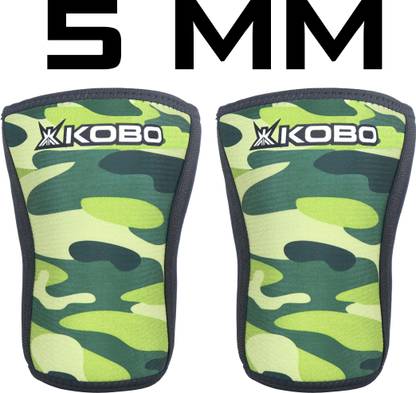 KOBO 5 mm Knee Sleeves For Power Weight Lifting Knee Support