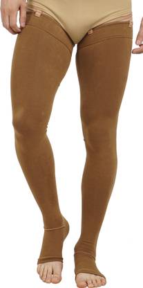 LYMPHACURE Compression Stockings for Varicose Veins| Full Leg|COTTON |Silicon grip Knee Support