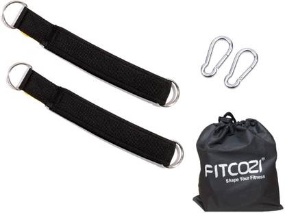 Fitcozi Single Loop Pilates Straps for Pilates Reformer with 8mm Carabiner Back / Lumbar Support