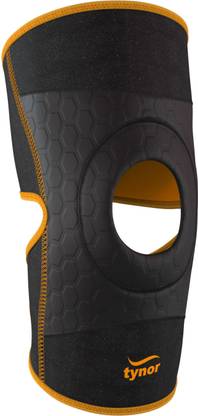 TYNOR Knee Wrap (Neo), Black & Orange, Universal, 1 Unit Knee Support