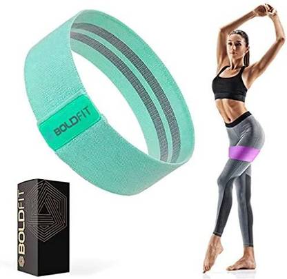 BOLDFIT Fabric Resistance Band - Loop Hip Band for Women & Men for Hip (Light) Back / Lumbar Support