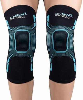 AccuSure Orthopedic Pain Relief Knee Support Cap Brace Pair Gym, Running For Men & Women Knee Support