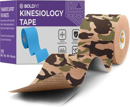 BOLDFIT Kinesiology Tape Knee support Shoulder Muscle Tape Sports Injury Tape Pain Tape Kinesiology Tape