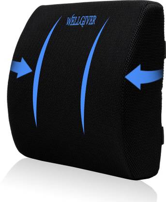 WELLGIVER Orthopedic Lumbar Support Memory Foam Backrest Cushion Mesh Cover Back / Lumbar Support