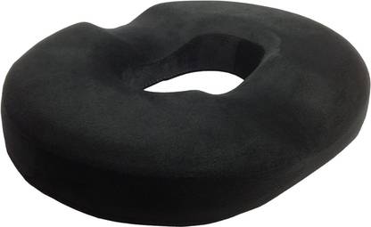 CURASIA Donut Seat Cushion Pillow – Pain Relief for Hemorrhoids/Piles Hip Support Black Back / Lumbar Support
