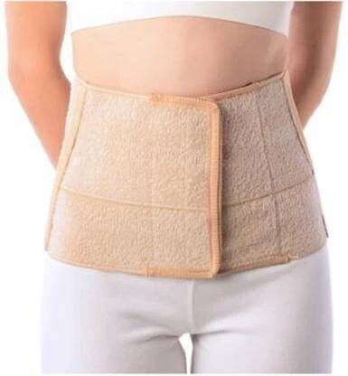 विस्को Abdominal Belt Width 8" Inch(Waist - 75-90 cms) Abdomen Support (Beige) बैक और एब्डॉमेन सपोर्ट