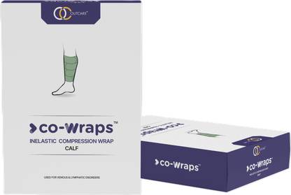 CO-WRAPS INELASTIC COMPRESSION WRAP WITH ADJUSTABLE PRESSURE , LARGE Calf Support